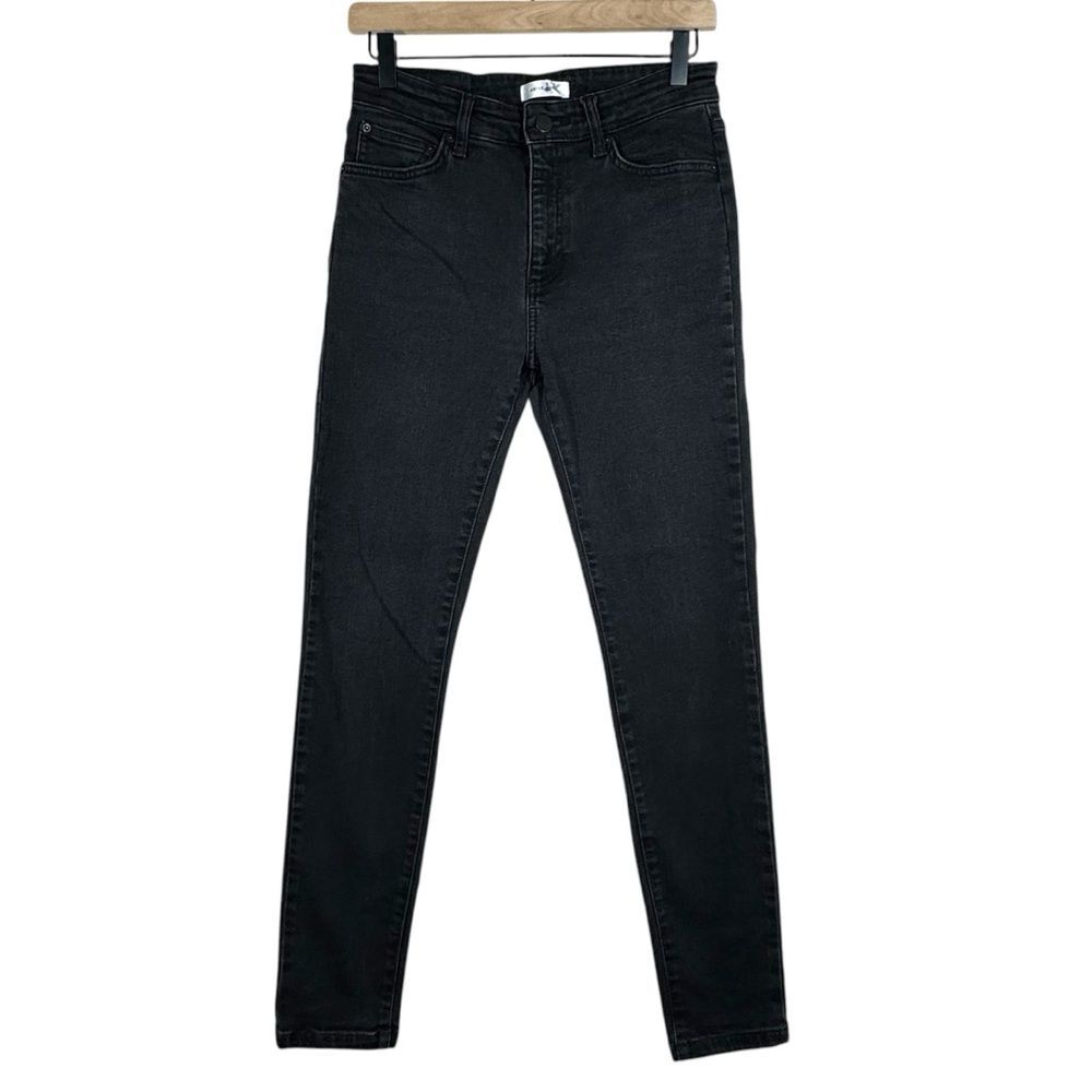 Anine Bing Jagger Skinny Jeans High Rise Black Stretch Denim  Size 28